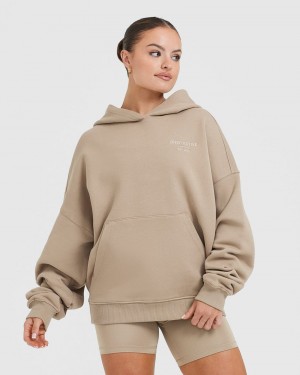 Mikina s Kapucí Oner Active All Day Est 2020 Oversized Šedé | 8013JXDBC