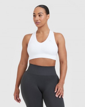 Sports Bras Oner Active Classic Seamless 2.0 V-Neck Bralette Bílé | 4986UPTOR