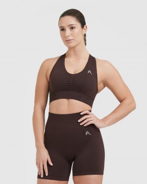 Sports Bras Oner Active Classic Seamless 2.0 V-Neck Bralette Tmavě Šedé | 3614PMDIH