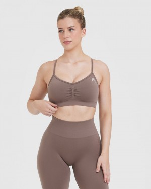 Sports Bras Oner Active Effortless Páskové Bralette Hnědé | 9173YOQBZ