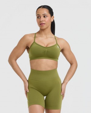 Sports Bras Oner Active Effortless Páskové Bralette Olivy Zelené Zelene | 8967AYXOZ