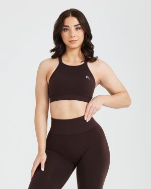 Sports Bras Oner Active Effortless Seamless High Neck Bralette Tmavě Šedé | 9654SILFT