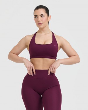 Sports Bras Oner Active Timeless Square Neck Vínové | 9560KWYDC