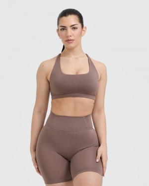 Sports Bras Oner Active Timeless Square Neck Hnědé | 3290XQMVU