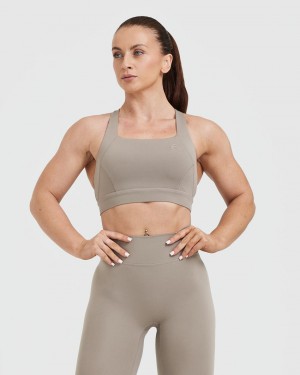 Sports Bras Oner Active Timeless Široké Páskové Šedé | 4751ODJSF