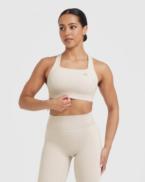 Sports Bras Oner Active Timeless Široké Páskové Hnědé | 7235JCTLH