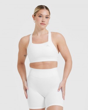 Sports Bras Oner Active Timeless Široké Páskové Bílé | 1740HJFVS