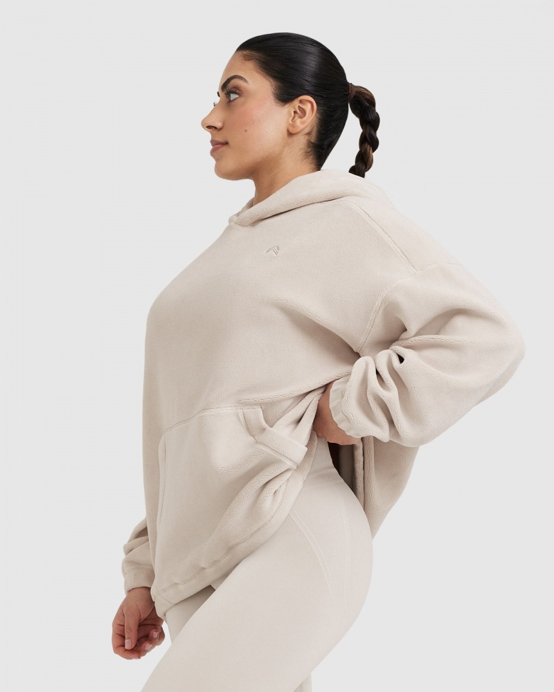 Mikina s Kapucí Oner Active Fleece Oversized Hnědé | 5123TZUDL