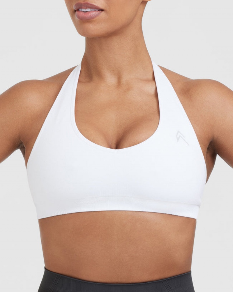 Sports Bras Oner Active Classic Seamless 2.0 Halter Neck Bralette Bílé | 2614VMZQI