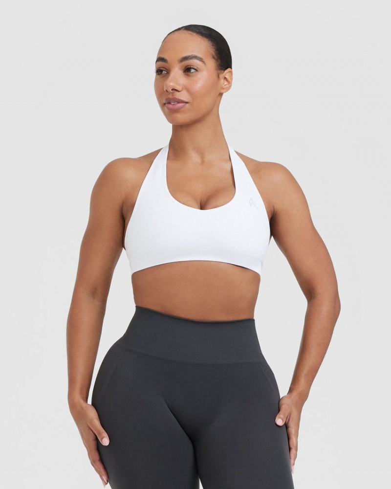 Sports Bras Oner Active Classic Seamless 2.0 Halter Neck Bralette Bílé | 2614VMZQI