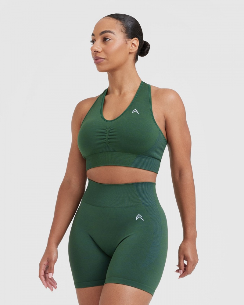 Sports Bras Oner Active Classic Seamless 2.0 V-Neck Bralette Zelene | 1604HPKFG