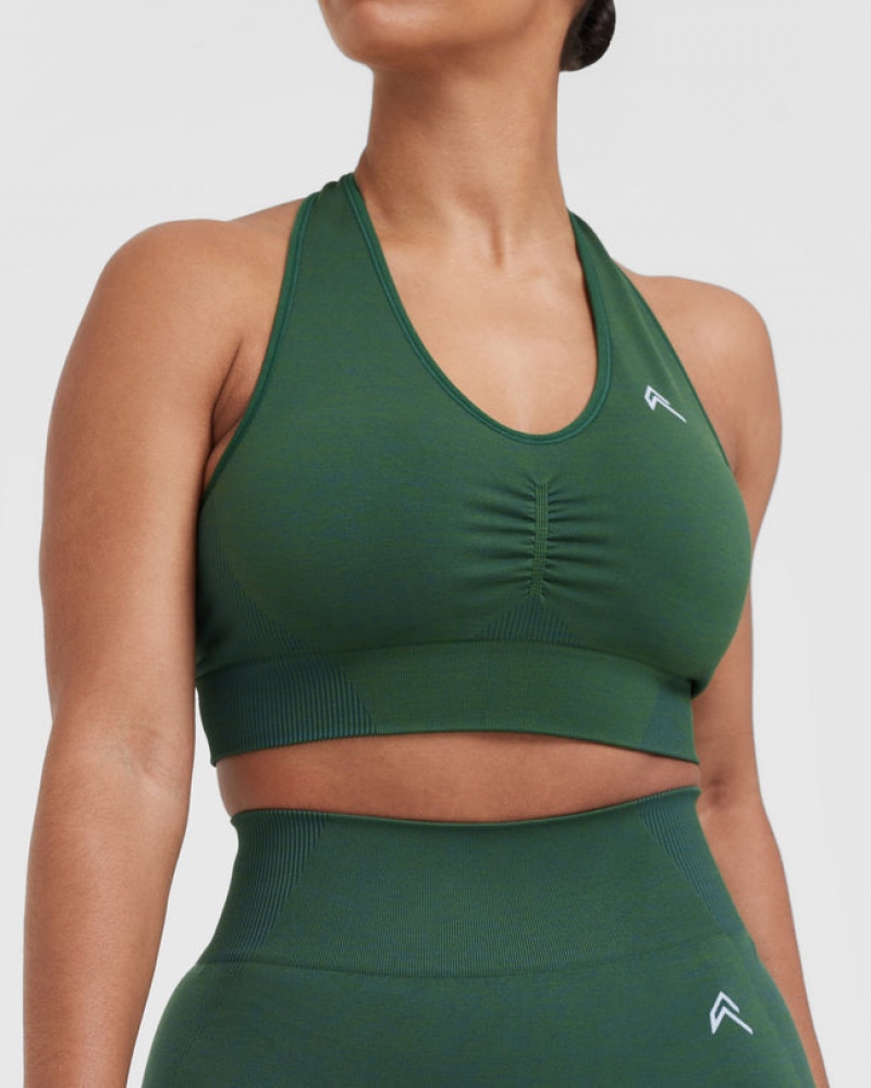 Sports Bras Oner Active Classic Seamless 2.0 V-Neck Bralette Zelene | 1604HPKFG