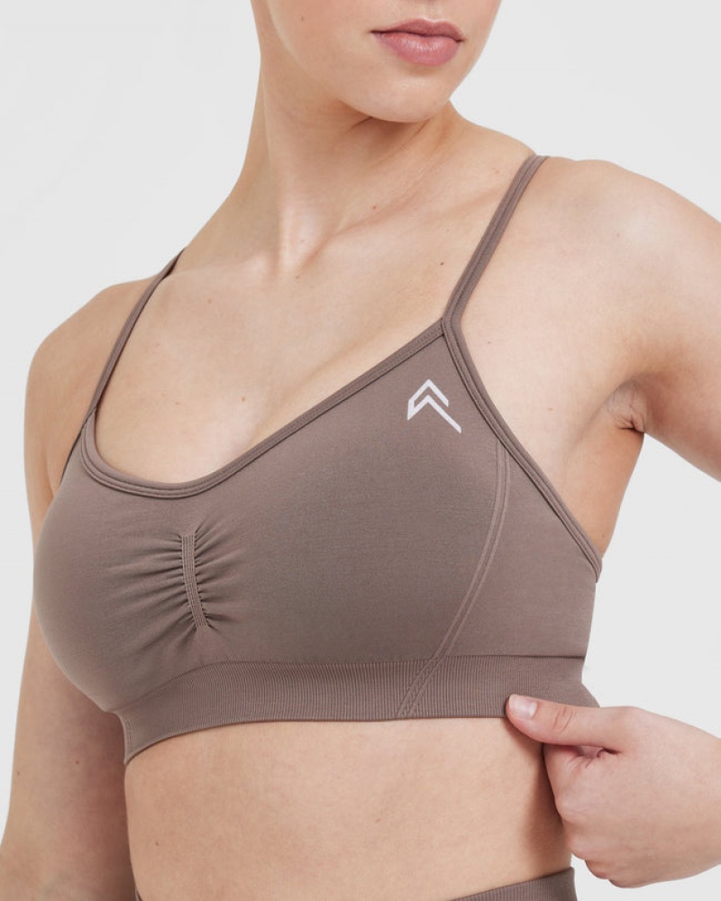 Sports Bras Oner Active Effortless Páskové Bralette Hnědé | 9173YOQBZ