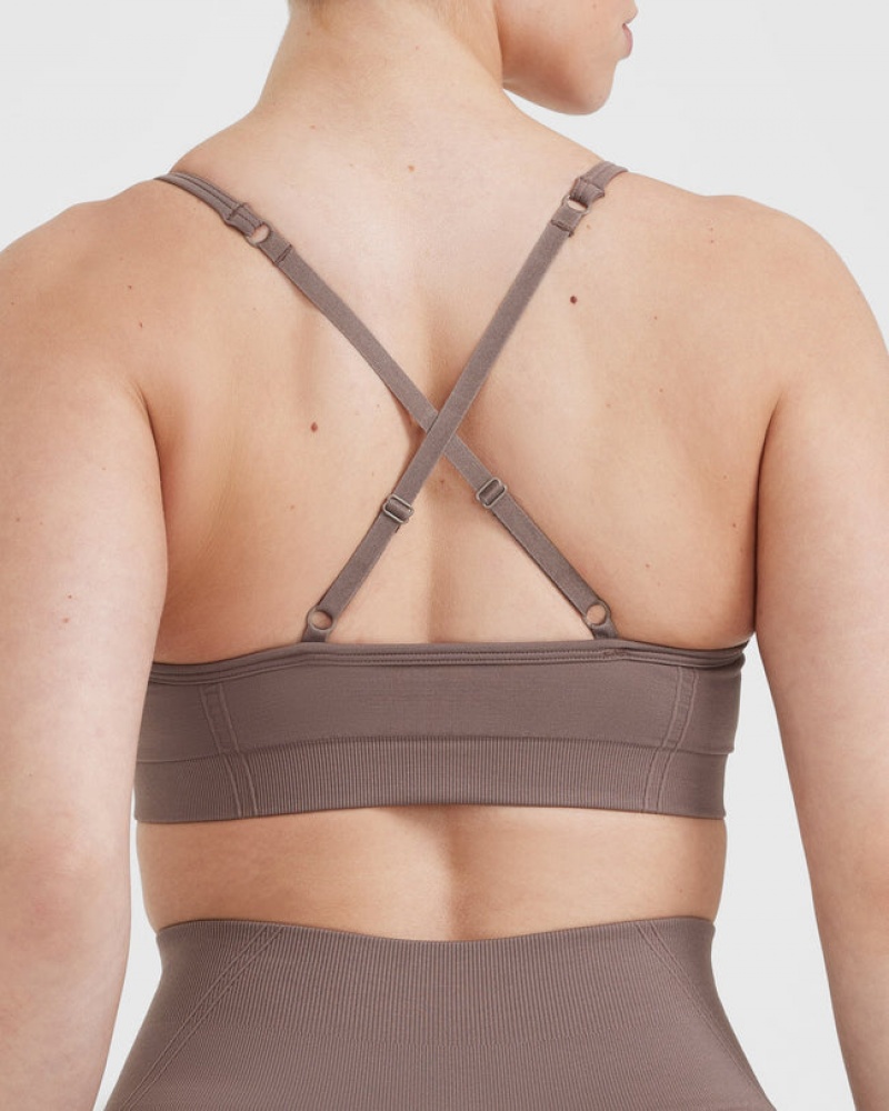 Sports Bras Oner Active Effortless Páskové Bralette Hnědé | 9173YOQBZ