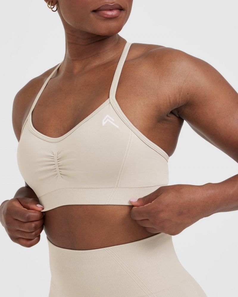 Sports Bras Oner Active Effortless Páskové Bralette Hnědé | 2495OIKRD