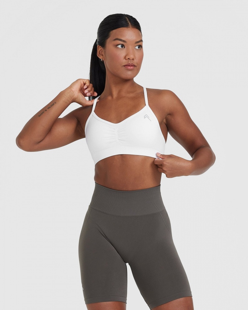 Sports Bras Oner Active Effortless Páskové Bralette Bílé | 3765TKIVG