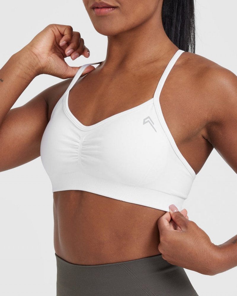 Sports Bras Oner Active Effortless Páskové Bralette Bílé | 3765TKIVG