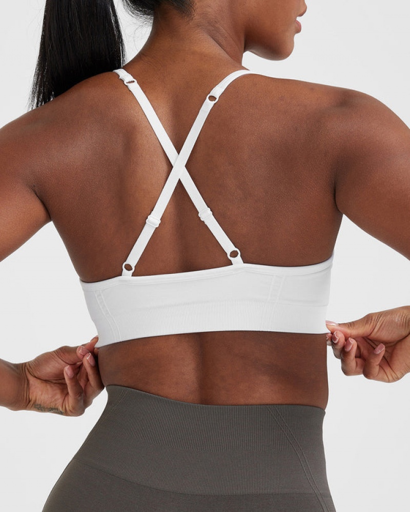 Sports Bras Oner Active Effortless Páskové Bralette Bílé | 3765TKIVG