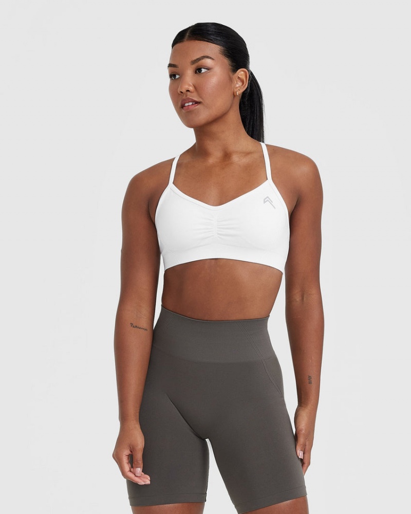 Sports Bras Oner Active Effortless Páskové Bralette Bílé | 3765TKIVG