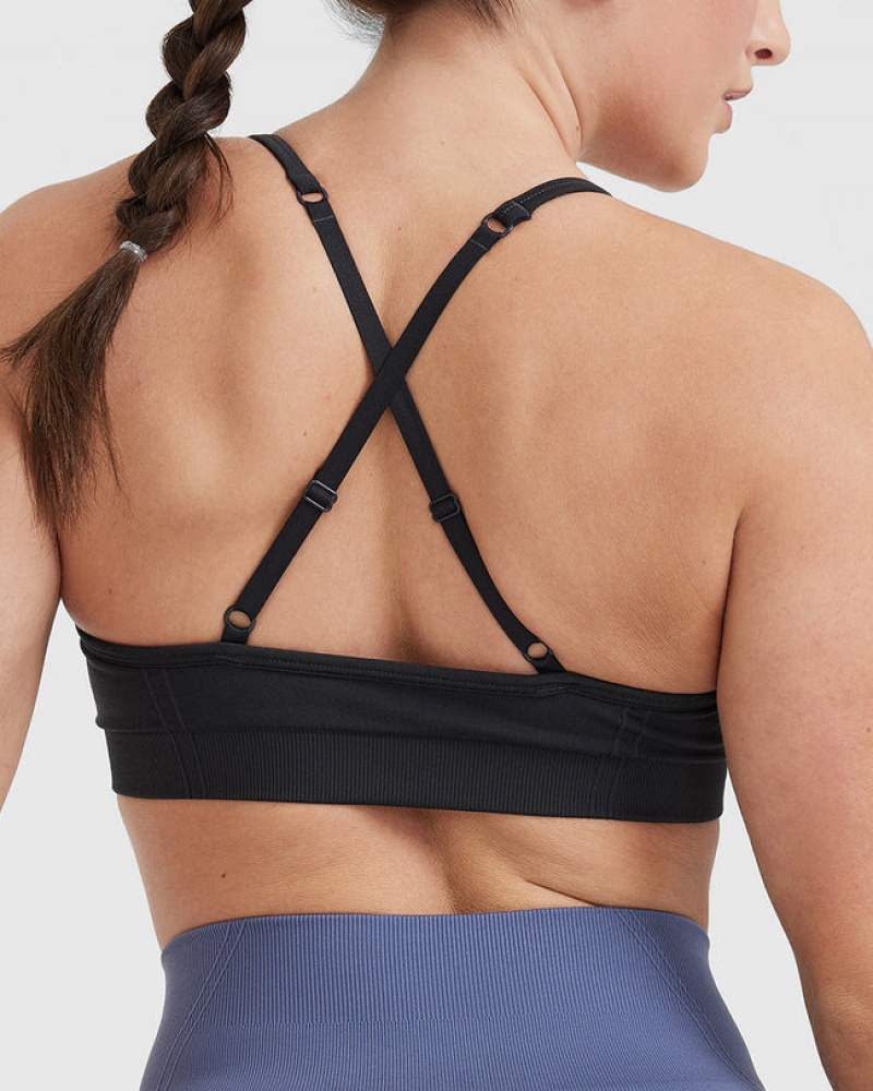 Sports Bras Oner Active Effortless Páskové Bralette Černé | 8239RMUSX