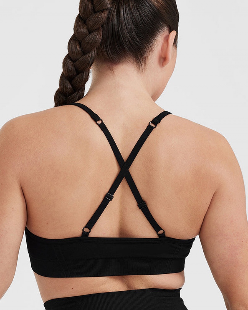 Sports Bras Oner Active Effortless Páskové Bralette Černé | 6845JGERS