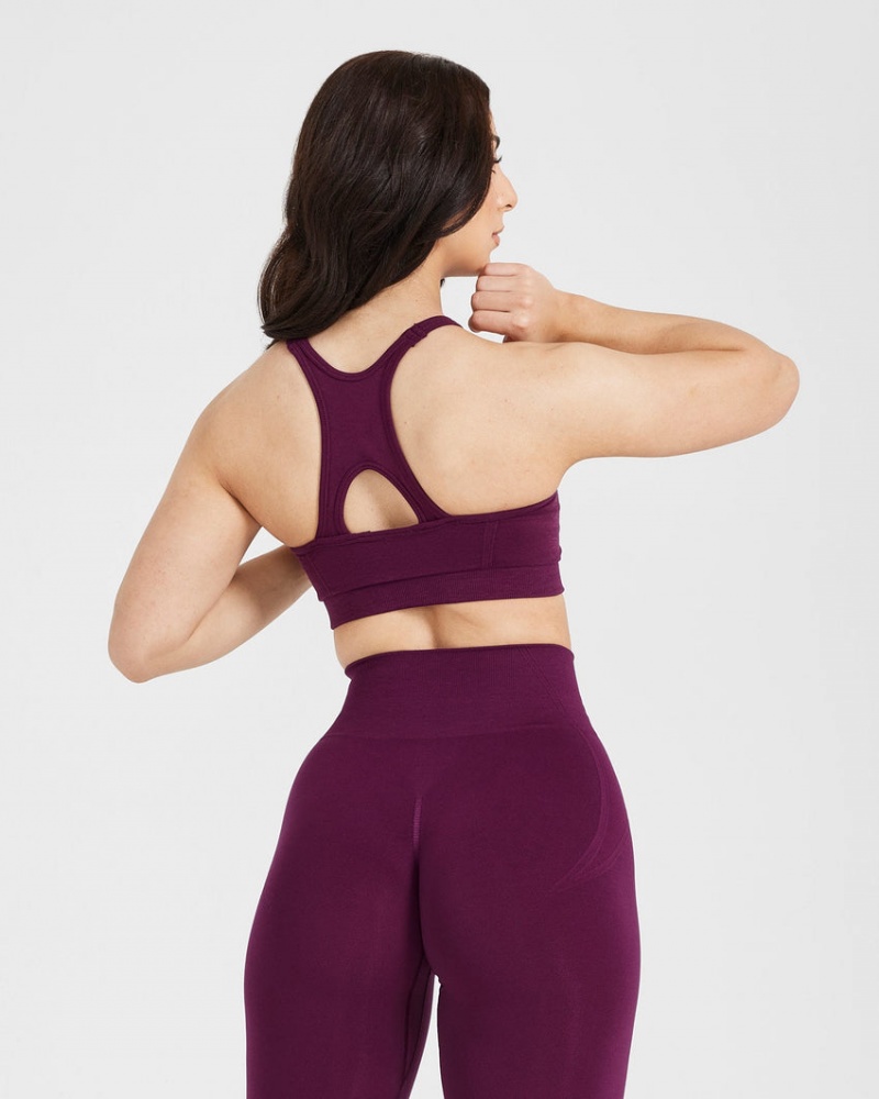 Sports Bras Oner Active Effortless Seamless High Neck Bralette Vínové | 6250TNDMI