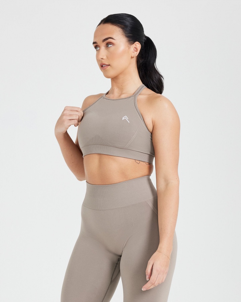 Sports Bras Oner Active Effortless Seamless High Neck Bralette Šedé | 2159ACGJE