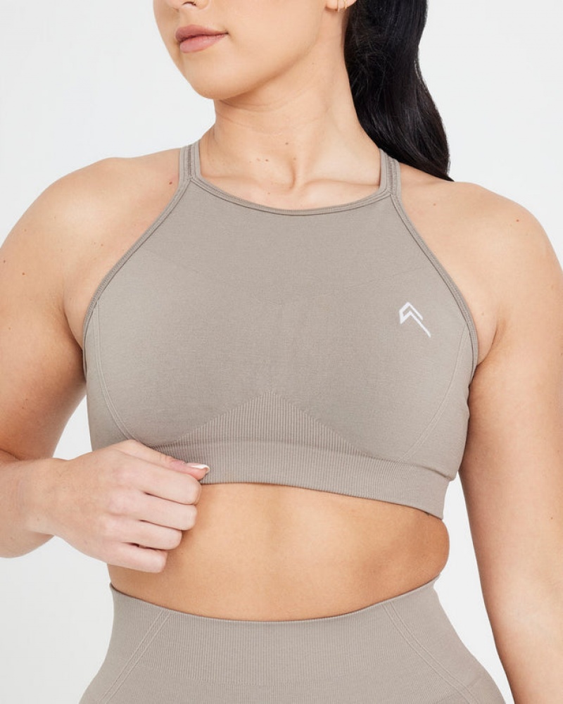 Sports Bras Oner Active Effortless Seamless High Neck Bralette Šedé | 2159ACGJE