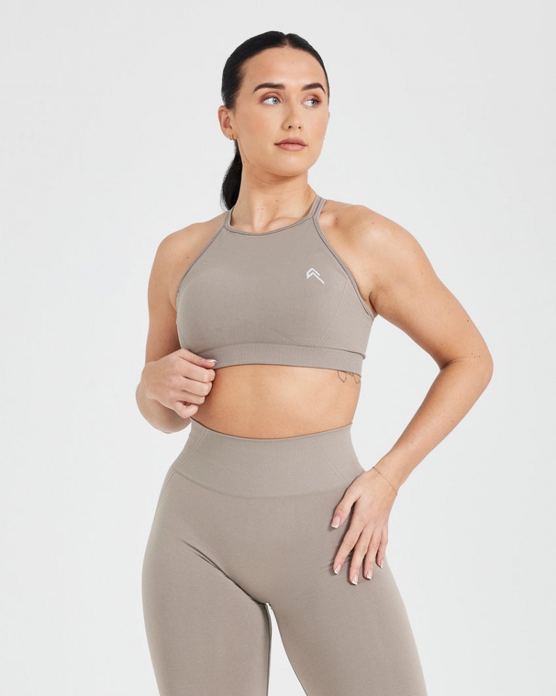 Sports Bras Oner Active Effortless Seamless High Neck Bralette Šedé | 2159ACGJE