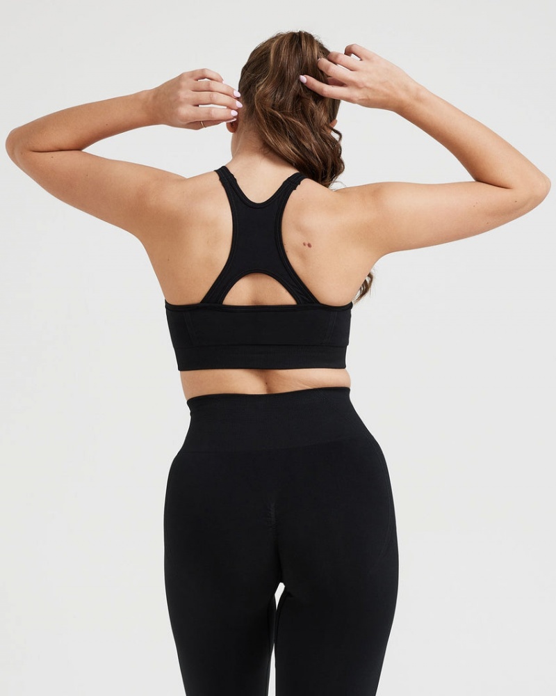 Sports Bras Oner Active Effortless Seamless High Neck Bralette Černé | 4716KREXW