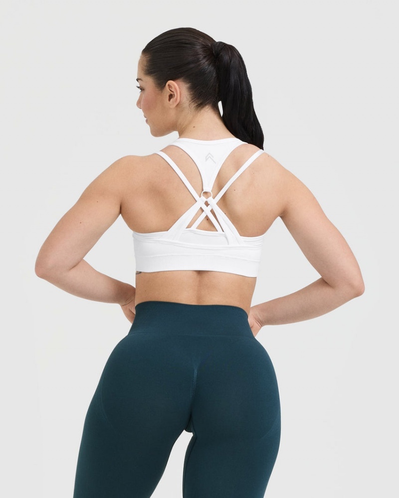 Sports Bras Oner Active Effortless Seamless Layered Bílé | 4327FAGWS