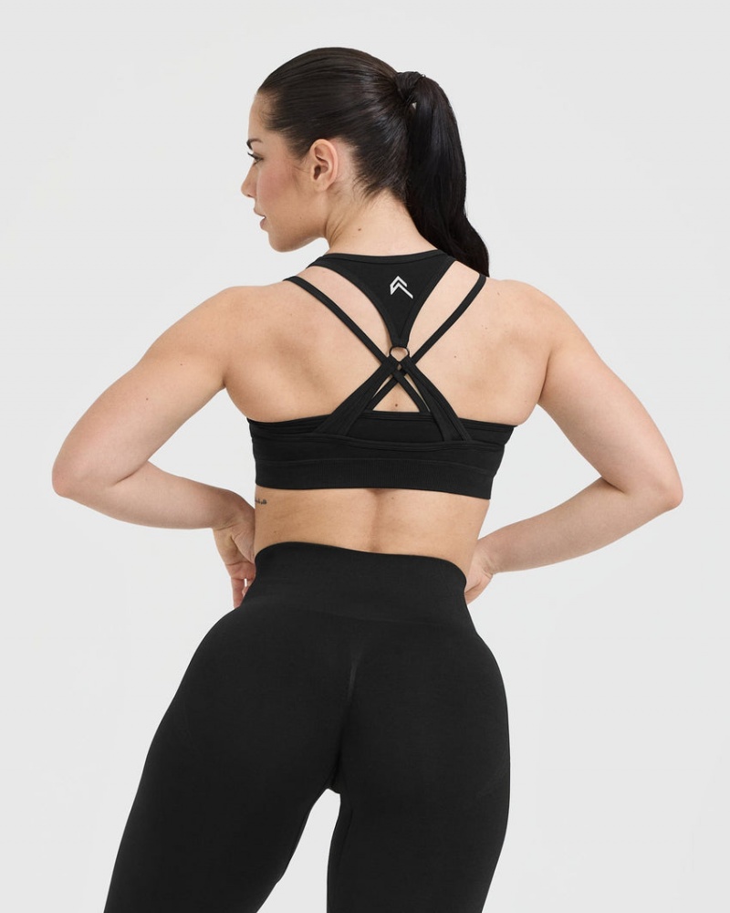 Sports Bras Oner Active Effortless Seamless Layered Černé | 5921VAFJT