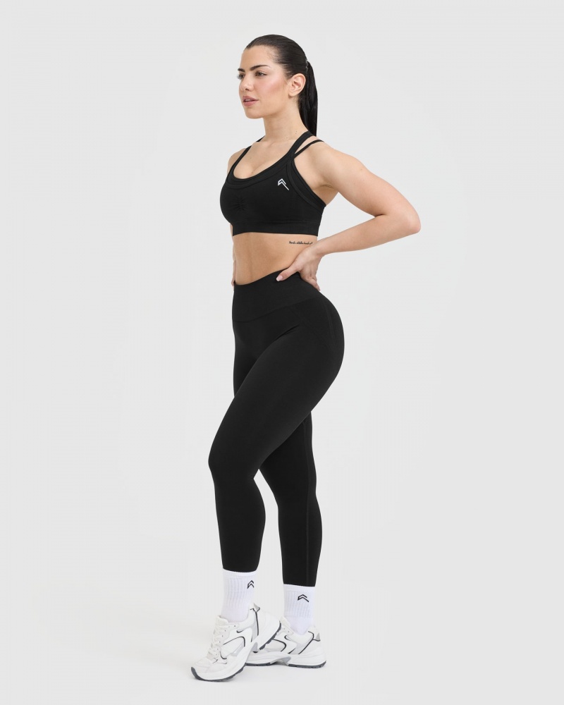 Sports Bras Oner Active Effortless Seamless Layered Černé | 5921VAFJT