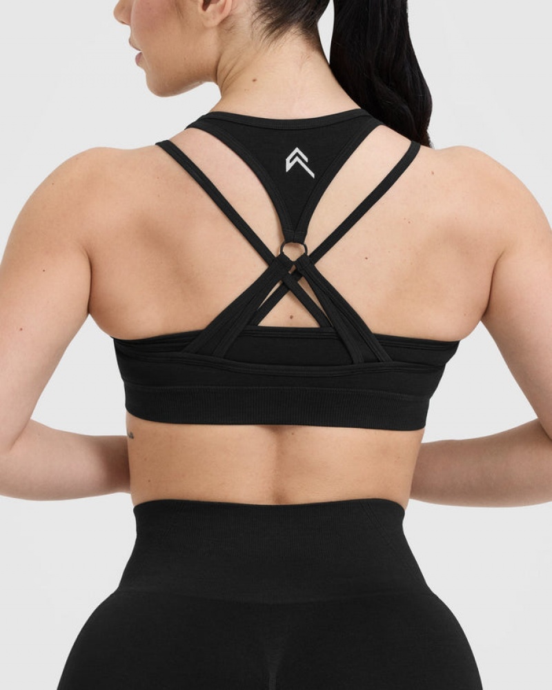 Sports Bras Oner Active Effortless Seamless Layered Černé | 5921VAFJT