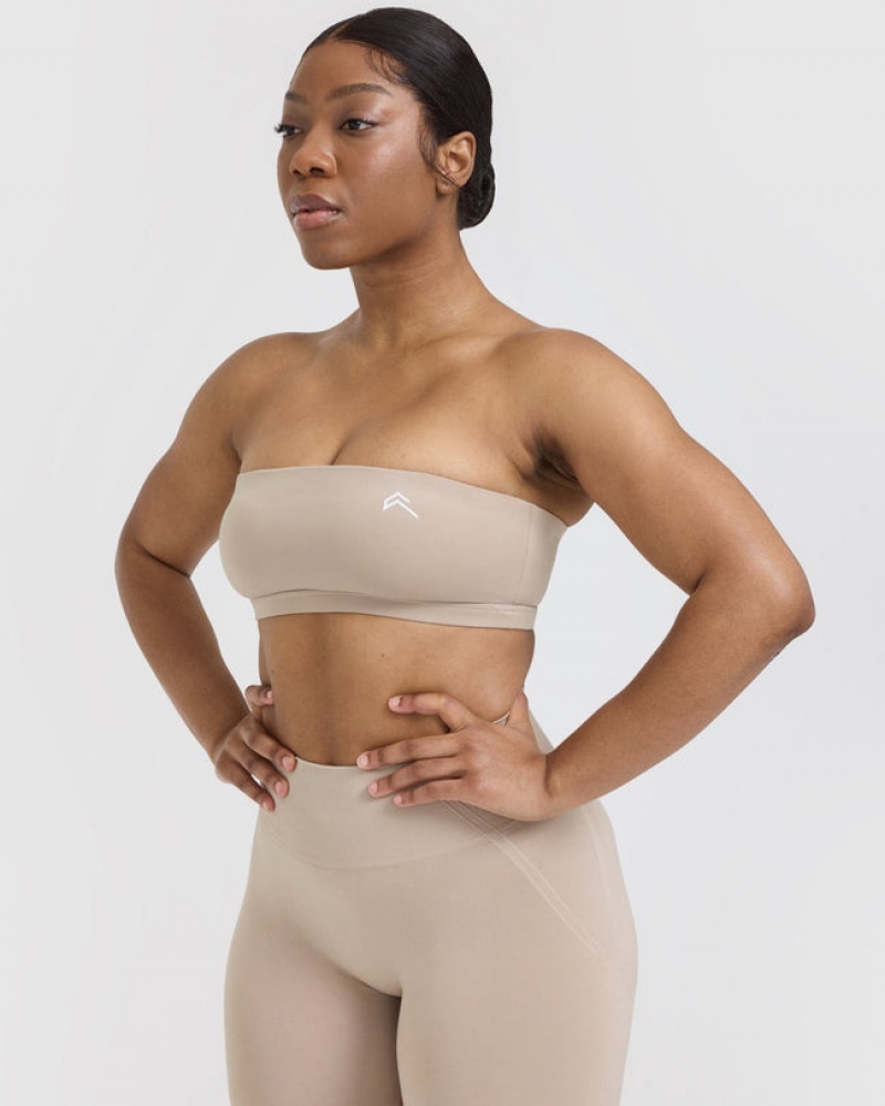 Sports Bras Oner Active Everyday Bandeau Bralette Světle Hnědé | 7025GVDZE