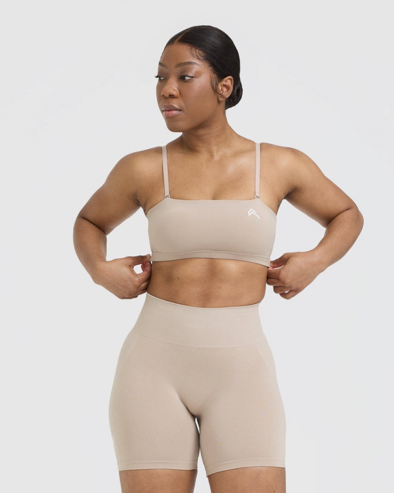 Sports Bras Oner Active Everyday Bandeau Bralette Světle Hnědé | 7025GVDZE