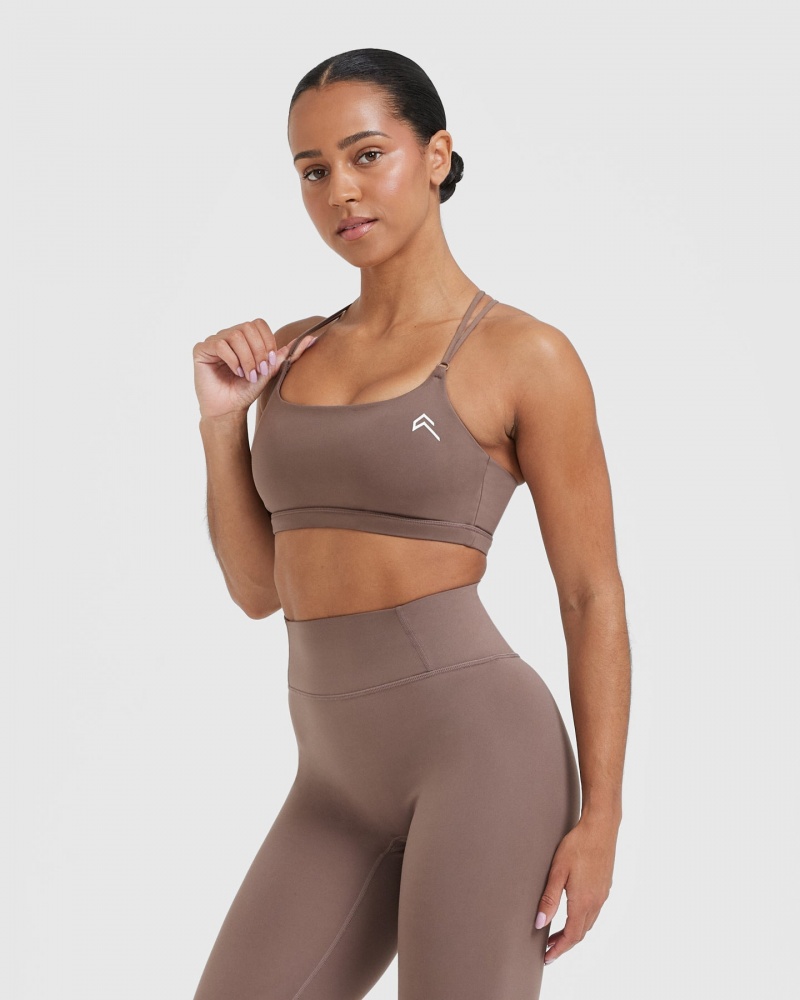 Sports Bras Oner Active Everyday Cross Over Bralette Hnědé | 6735KLNRS