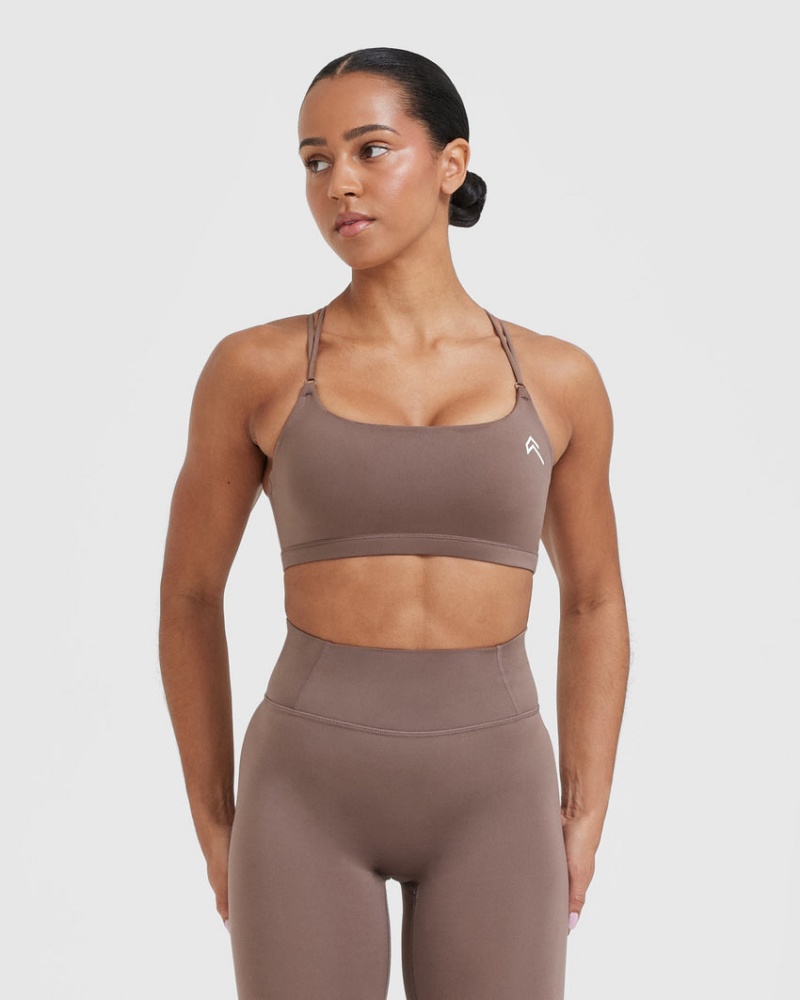 Sports Bras Oner Active Everyday Cross Over Bralette Hnědé | 6735KLNRS