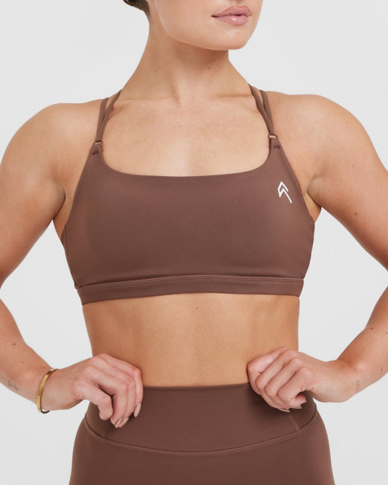 Sports Bras Oner Active Everyday Cross Over Bralette Hnědé | 9478ZGSYO