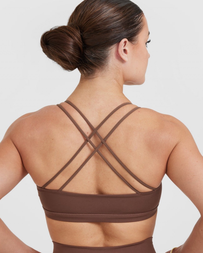 Sports Bras Oner Active Everyday Cross Over Bralette Hnědé | 9478ZGSYO