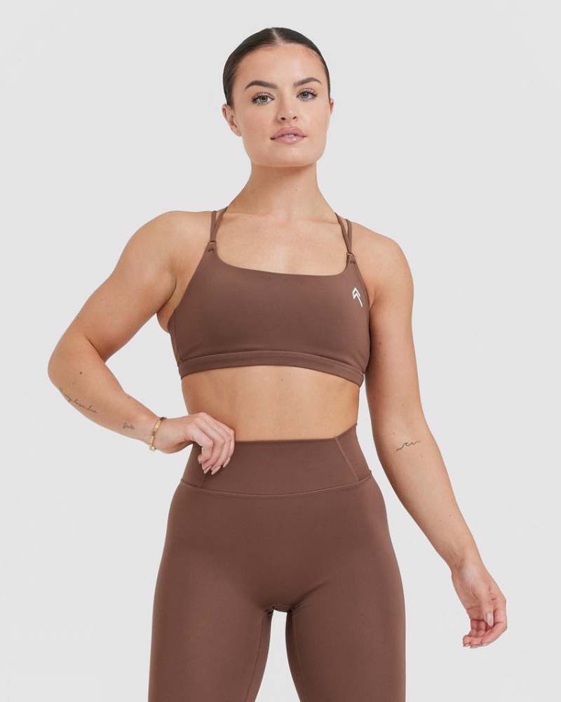 Sports Bras Oner Active Everyday Cross Over Bralette Hnědé | 9478ZGSYO