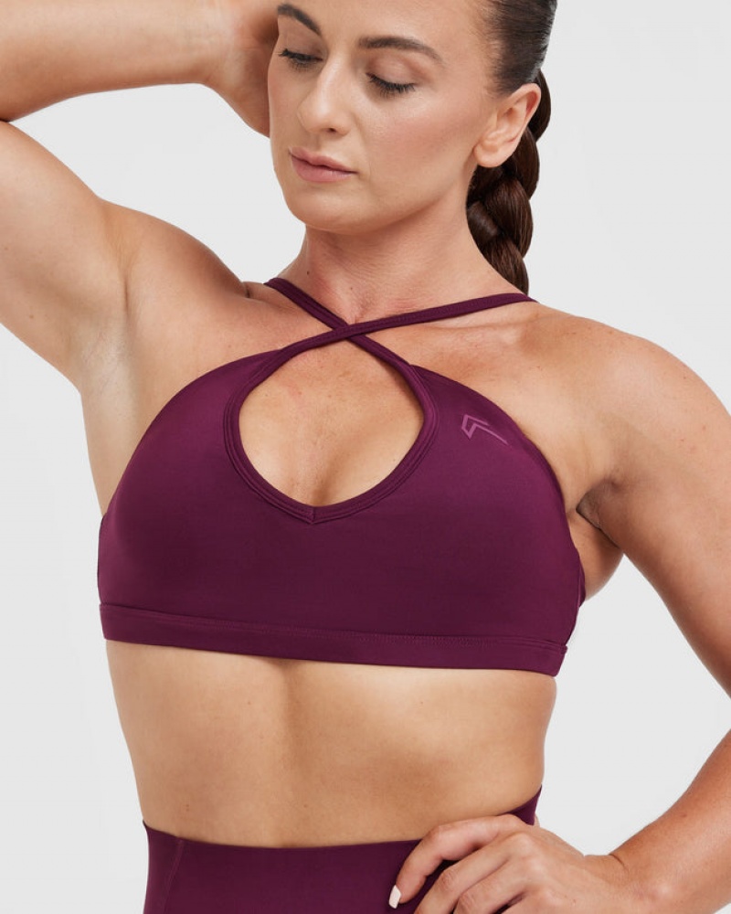 Sports Bras Oner Active Timeless Páskové Bralette Vínové | 2736FHVXS