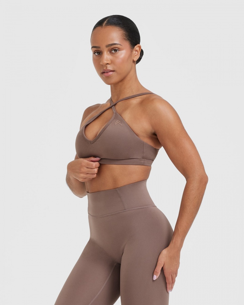 Sports Bras Oner Active Timeless Páskové Bralette Hnědé | 1406JCZWS