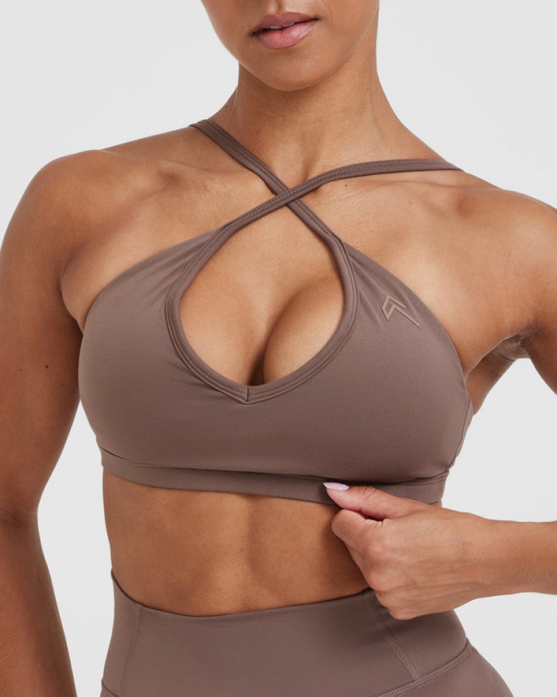 Sports Bras Oner Active Timeless Páskové Bralette Hnědé | 1406JCZWS