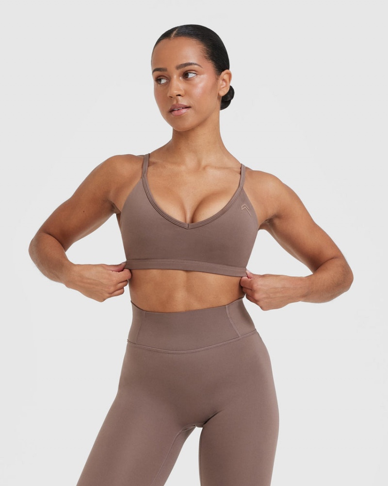 Sports Bras Oner Active Timeless Páskové Bralette Hnědé | 1406JCZWS