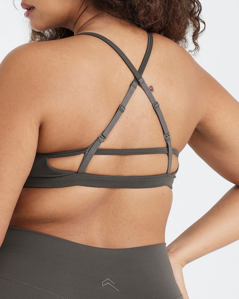 Sports Bras Oner Active Timeless Páskové Bralette Tmavě Šedé Hnědé | 2961CBKTR