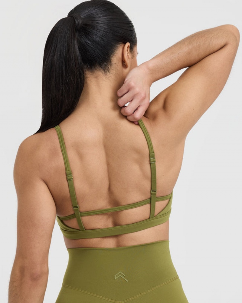 Sports Bras Oner Active Timeless Páskové Bralette Olivy Zelené Zelene | 0487HNGAV