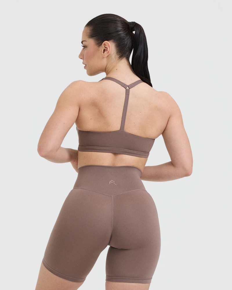 Sports Bras Oner Active Timeless Square Neck Hnědé | 3290XQMVU