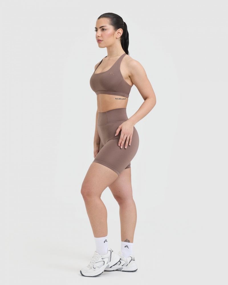 Sports Bras Oner Active Timeless Square Neck Hnědé | 3290XQMVU