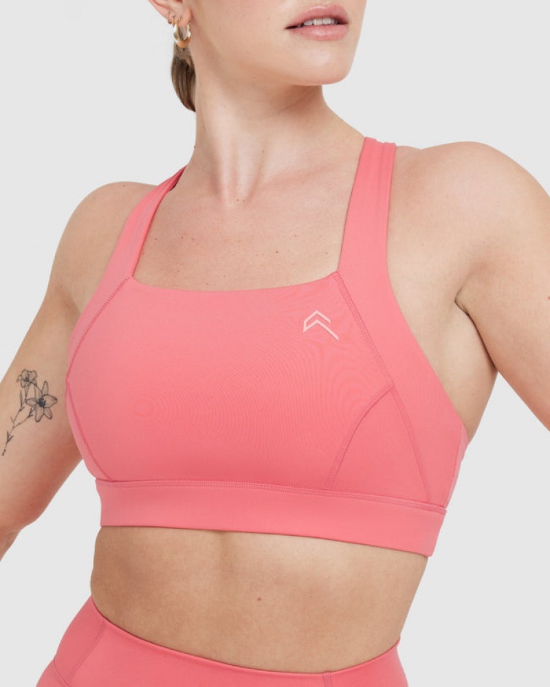 Sports Bras Oner Active Timeless Široké Páskové Růžové | 5328HBXGP